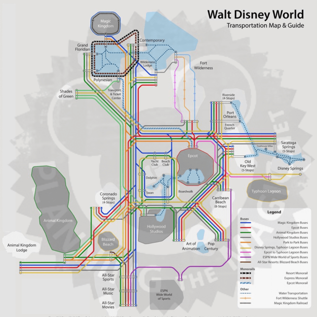 Disneyland Monorail Map